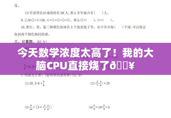 今天数学浓度太高了！我的大脑CPU直接烧了🔥