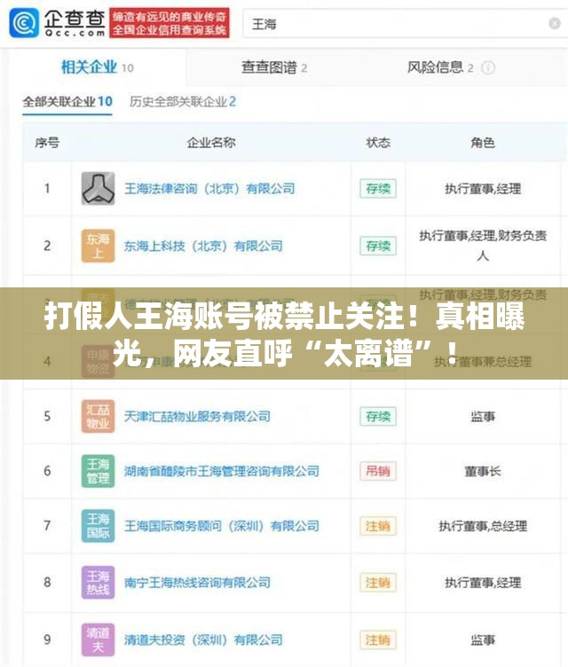 打假人王海账号被禁止关注！真相曝光，网友直呼“太离谱”！