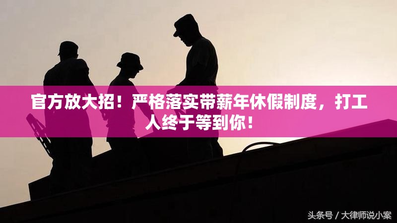 官方:严格落实带薪年休假制度